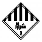 Transportaufkleber Gefahrengut GHS 9A, 100x100, Papier