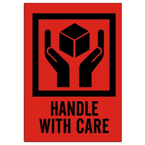  Handle with care 74x105mm