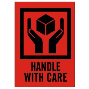  Handle with care 74x105mm