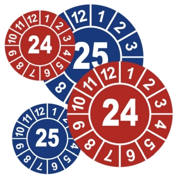 ps02 Prüfplakette Standard Jahr 2-stellig