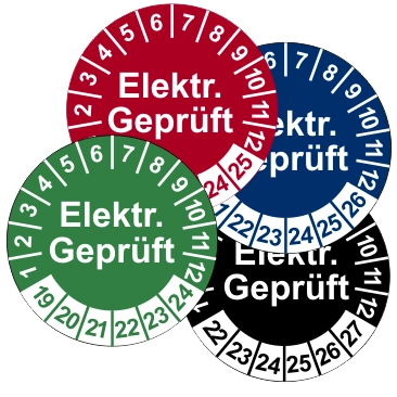 ps07 Prüfplakette Standard Elektr. geprüft
