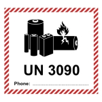un_3090 Sicherh.Lithium Transportaufkleber