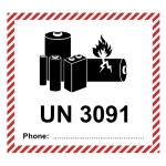 un_3091 Sicherh.Lithium Transportaufkleber
